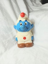 Illco Peyo Vintage Musical Smurf Wind Up Walking Retro Toy 1982 Clown Outfit Vtg