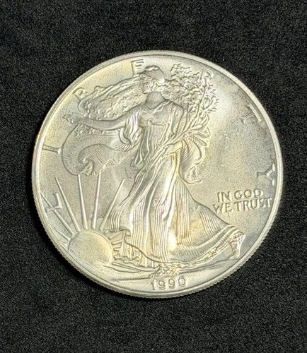 1990 ASE Silver Eagle Coin - 1 oz .999 Fine Uncirculated #001