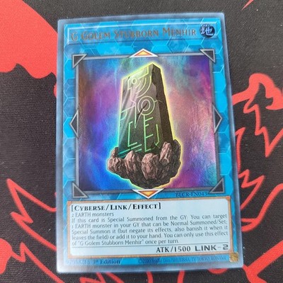 G Golem Stubborn Menhir BLCR-EN043 Yu-Gi-Oh 1st Edition NM