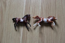Bay Pinto Warmblood (#59197) Chestnut Pinto Mustang (#5906) Breyer Horses (Poor)
