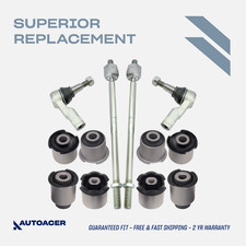Autoacer 12p Front Suspension Bushes Tie Rod Ends Inner Outer For Lr Discovery 4