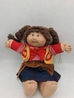 Cabbage Patch Kids 16” Girl Doll Brown Hair Brown Eyes Tooth Dimples FLAWS