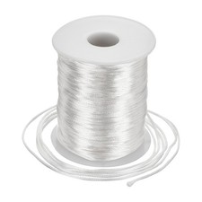 Nylon Satin Cord 2mm, 109 Yard Nylon String for Bracelet White