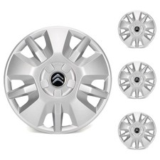 4x ORIGINAL PSA Citroen Radkappe Radblende 15 Zoll SILBER JUMPER 1611985680