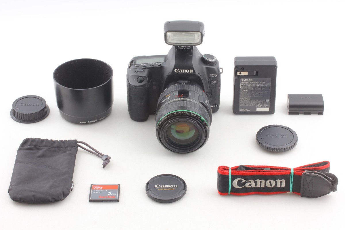 Exc+5] Canon EOS 5D Mark II 21.1MP W/ EF 70-300mm Digital Camera