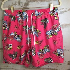 Disney Mickey Mouse Men s Multicolored Floral Swim Trunks SZ Med