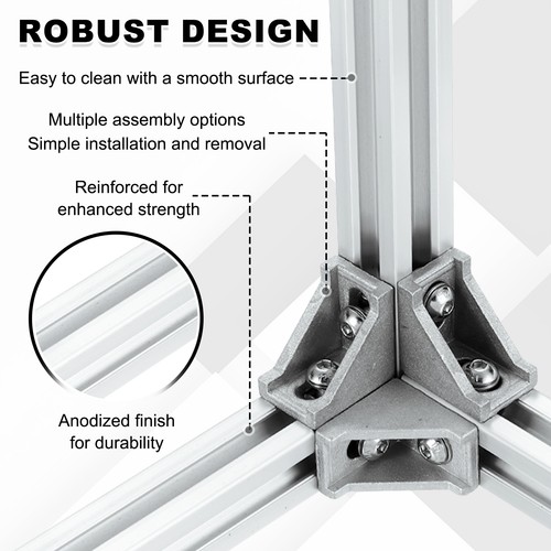 2Pz 200mm V Slot 2020 Estrusione Alluminio, Binario Lineare Anodizzato, Argento - Foto 4 di 6