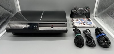 Sony Playstation 3 PS3 Fat CECHL01 80GB Console Working With Controller + Game
