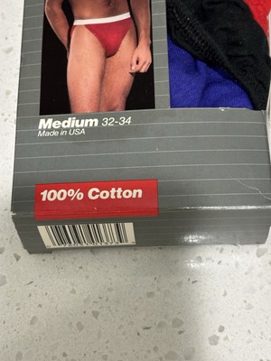 Lot De 3 Sous-vêtements Homme Fruit Of The Loom Vintage - Bikini à Cordes Imprimés - Taille Large