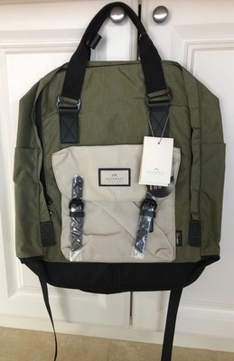 DOUGHNUT Macaroon Large X Backpack Slate Green x Black New  Unisex Travel School