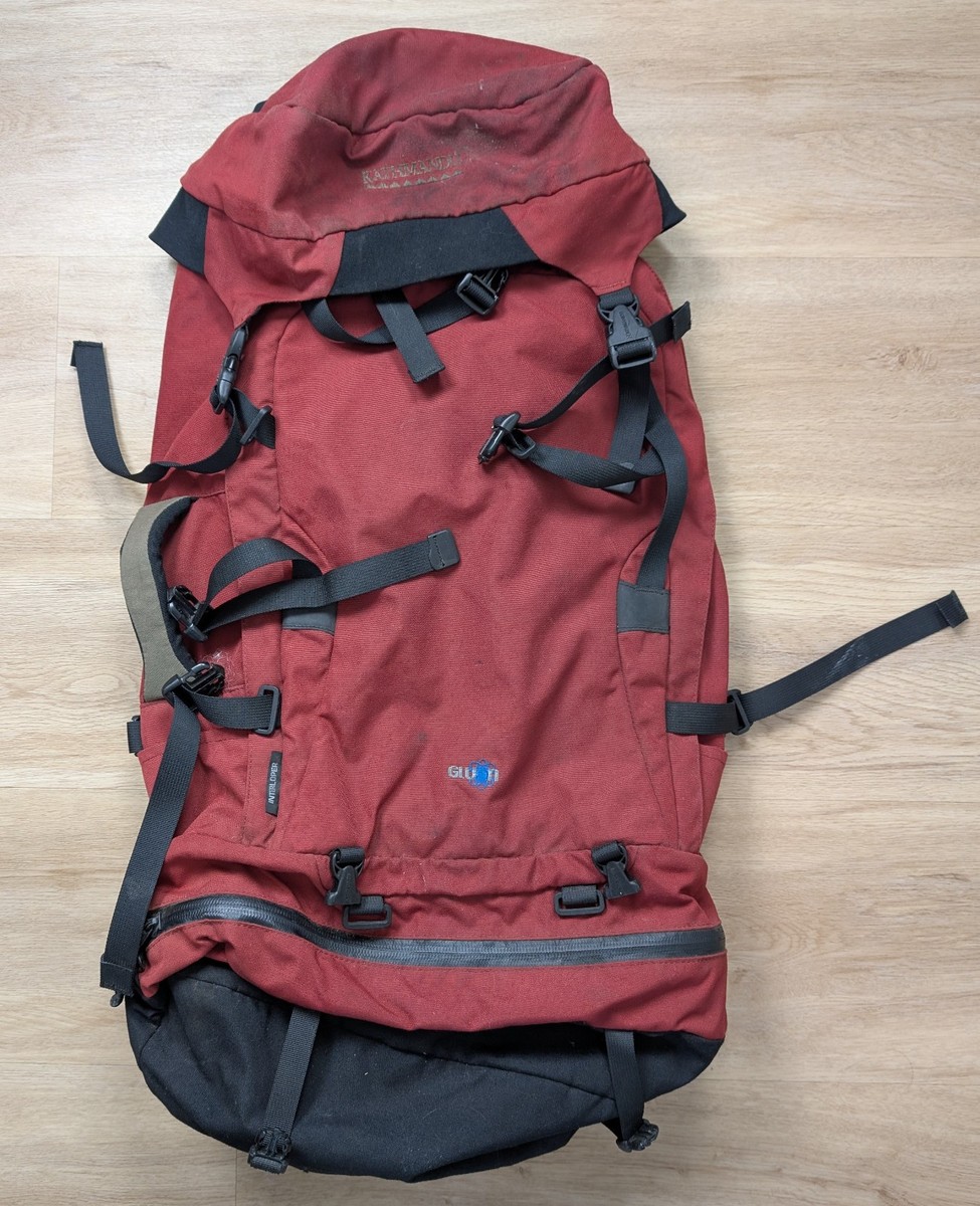 Kathmandu Interloper Hiking Bag Duffle Red Black C3 Configure Harness  -Gluon