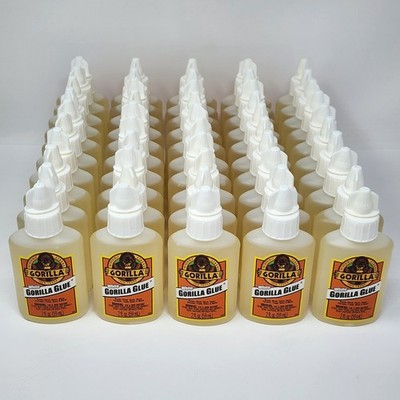 Gorilla Glue White Original Strong Bonds Wood Stone Metal Glass 2 oz (50 Pack)