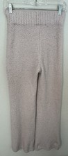 Skims Fleece Ivory Wide Leg Lounge Pants Size XXS/XS Stretch Expandable Waist