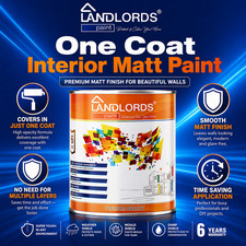 One Coat Interior Wall Paint -  Landlords Paints - 18 Colors 1L-20L