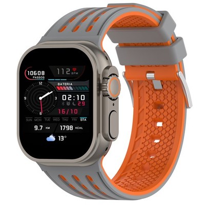 Two Color Silicone Strap Sport Band For Apple Watch Series 11 10 98765SE4 Ultra