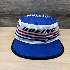 Vintage Boeing Hat Cap Snap Back Blue White 747 767 Family Open House 1987 Promo