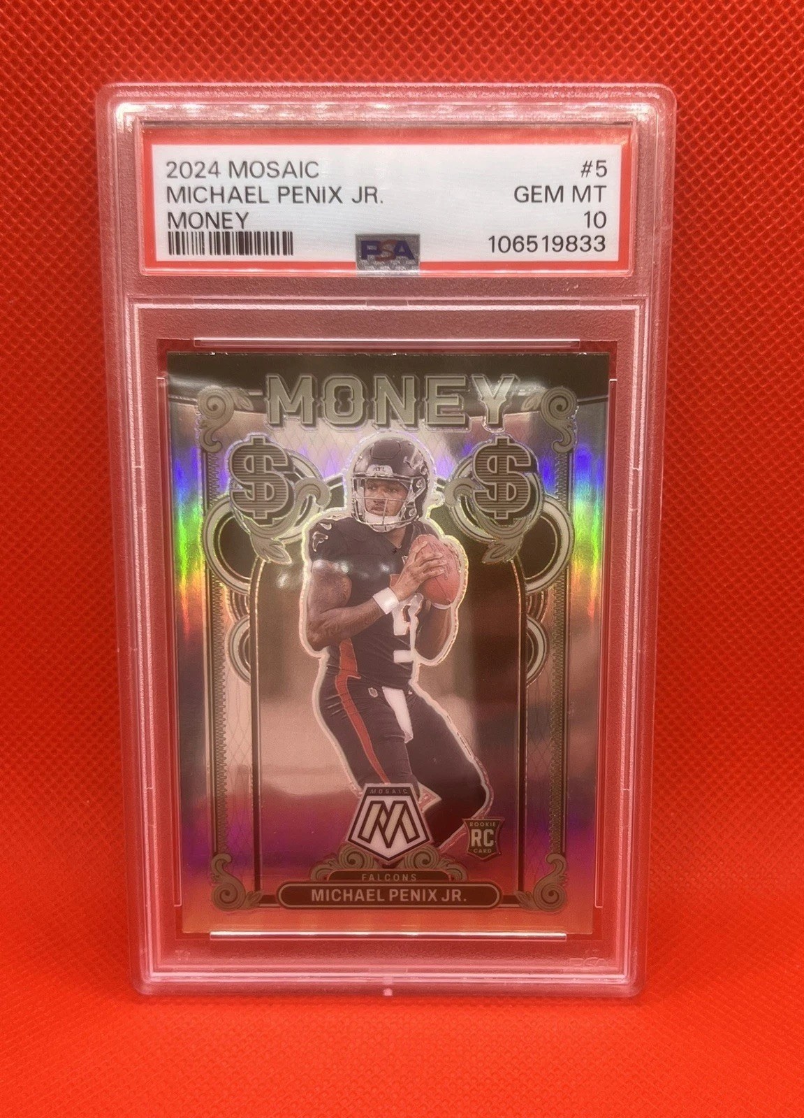 Michael Penix Panini Mosaic Money #5 Base