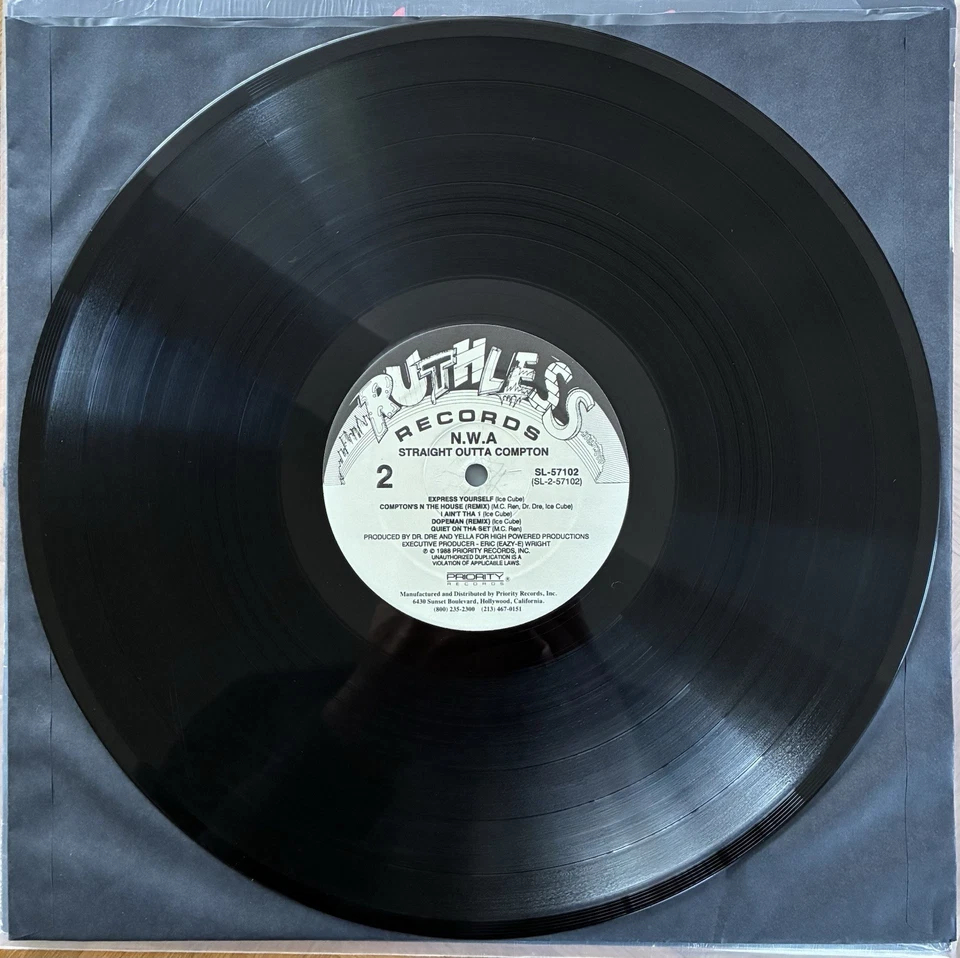 N.W.A Straight Outta Compton Vinyl LP US Original Press 1989 Ruthless Records !! - Bild 4 von 4