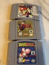 Zelda Ocarina Of Time Mario Party N64 Yoshi’s Story Game Cartridge Lot Authentic
