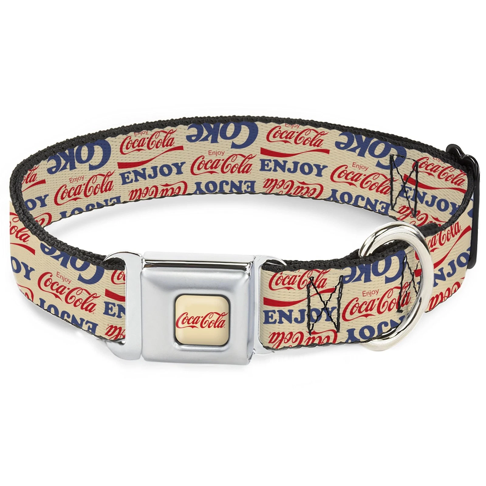The Coca-Cola Company Pet Collar, Dog Collar Metal Seatbelt Buckle, Enjoy Coca C