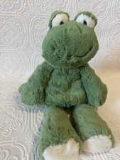 Mary Meyer Frog Green Plush Marshmallow Soft Weighted Bottom  Feet Adorable