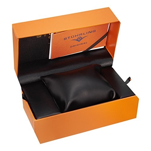 Stuhrling Original 898 04 Celestia Phase de Lune Jour Date Cuir Marron Montre - Photo 8 sur 8