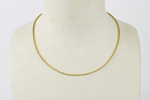 MAGNIFIQUE COLLIER OR 18K SEMI RIGIDE REVERSIBLE OR JAUNE OR BLANC 14.1 ...