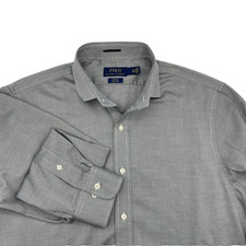 Polo Ralph Lauren Men's Gray Slim Fit Long Sleeve Button Shirt 16.5-34/35