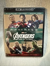 Avengers: Age of Ultron 4k Ultra HD + Blu-Ray + Digital Thor, Hulk, Iron Man New