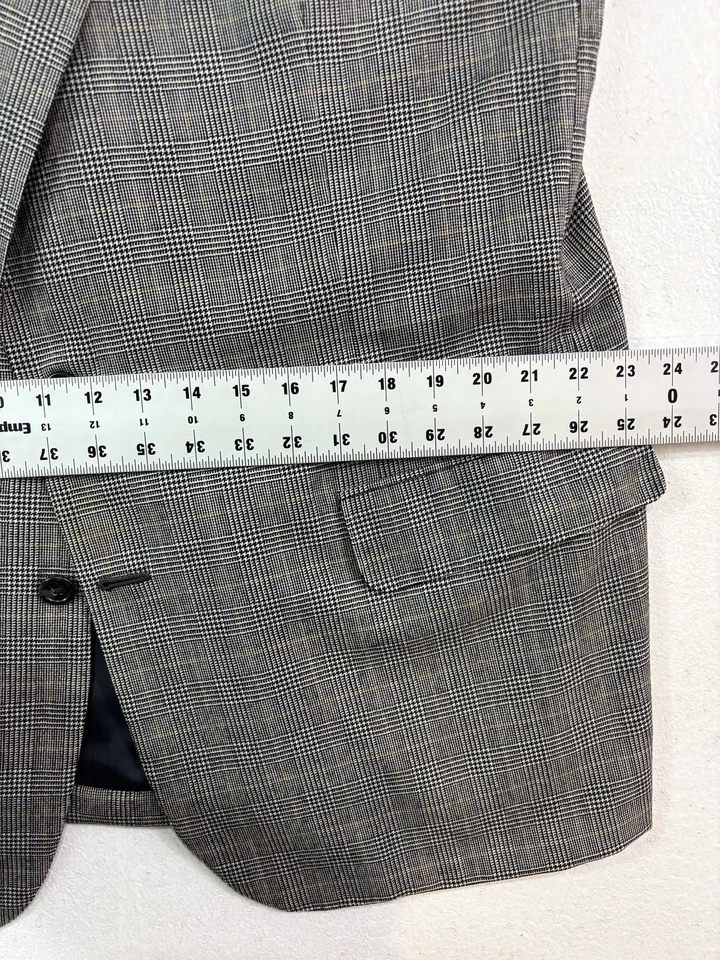 De colección Oxxford Clothes 46T 46L 40x32 2 piezas Pantalón Traje Glen Cuadros Franela Lana de Estambre Foto 4 de 4