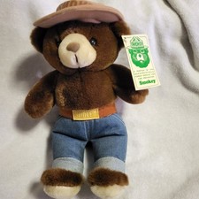 Vintage 1985 Smokey Bear 12  Plush w Tags Official Smokey Forest Ranger NWT
