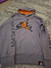 Air Jordan Large Youth Gray Orange Hoodie