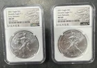 Lot of (2) 2021 $1 U.S. Heraldic T-1 Silver Eagle Early Releases NGC MS69 Lo#L2B