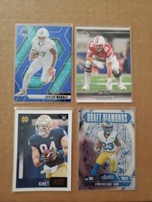 Football Rookie/Parallel/Insert 4 card lot/Waddle/Kmet