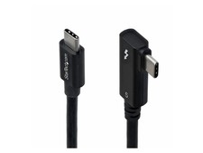 StarTech 2.6ft Right Angle Thunderbolt 5 Cable, 80Gbps/120Gbps Boost, 240W PD,