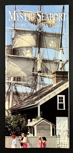 1990s Mystic Seaport CT Tall Ships Village Connecticut Vintage Travel Brochure