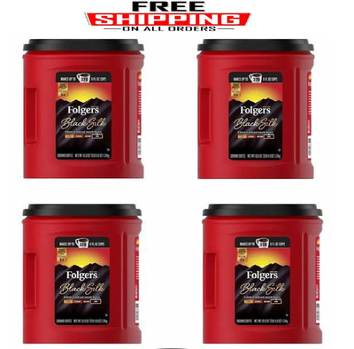 4 Pack - Folgers Dark Roast Ground Coffee, Black Silk, 40.3 oz.