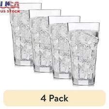 Gibraltar Iced Tea Glasses Set of 4 Durable Clear Drinkware Cold Beverages New