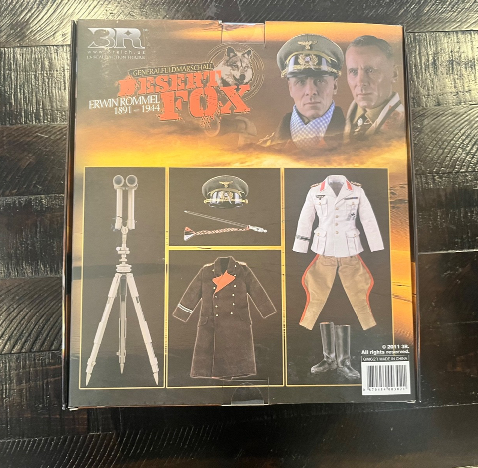 1/6 3R DID WWII GERMAN GENERAL ERWIN ROMMEL DESERT FOX 12