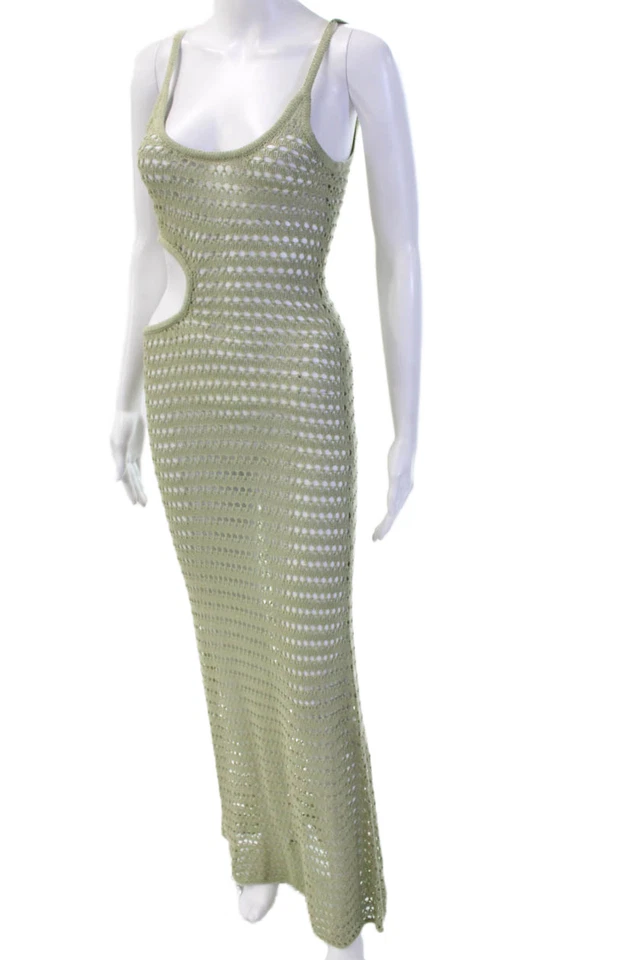 Tularosa женщин макси обтяжку платье зеленый без рукавов круглый вырез размер S - Изображение 2 из 4