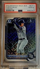 2022 Bowman Curtis Mead #BCP10 Mega Box Chrome 1st Bowman Mojo Rays PSA 10