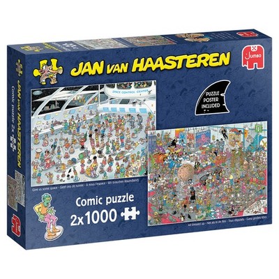 Jumbo Jan van Haasteren Wir brauchen Raum(fahrt) & Ganz großes Kino 2x1000 Teile