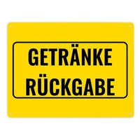 Metallschild XXL In 28X38 Cm Mit Alkohol-Spruch GeträNkerüCkgabe