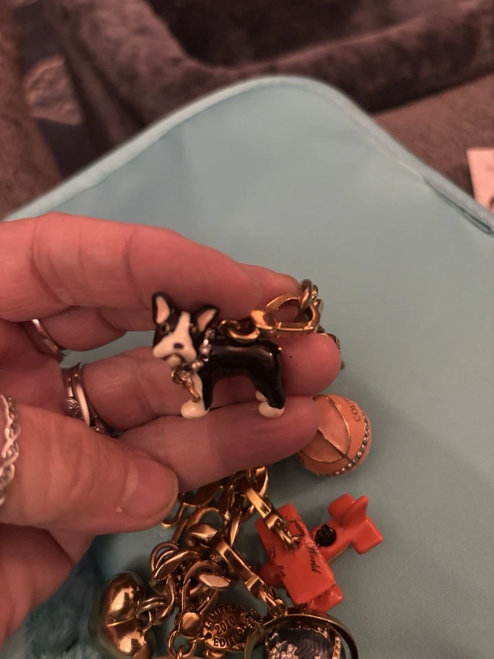 Juicy Couture Boston Terrier/Bulldog Francés Dije De Colección Joyería Y2k Foto 2 de 2