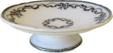 Victorian Cake/comport Stand: Bows & Ribbons Transferware, J Defries