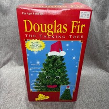 Albero di Natale animato danza albero parlante abete Gemmy Douglas NUOVO in scatola vintage