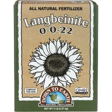 Down To Earth Organic Langbeinite 0-0-22 All-Natural Fertilizer Mix, 5 lbs