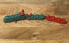 Vintage Wind-up Plastic Train Toy Set.