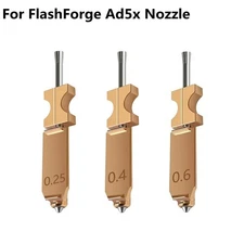 0.25mm/0.4mm/0.6mm Quick-Swap Nozzle w/Heat Block Hotend Kit for Flashforge AD5X