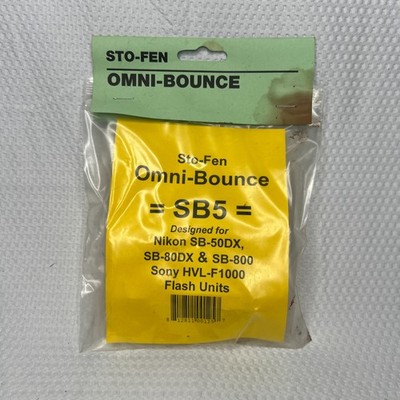 Sto-Fen Omni-Bounce Flash Diffuser SB5 for Nikon SB-800, SB-80DX, Sony HVL-F1000